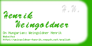 henrik weingoldner business card